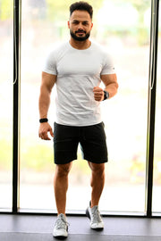 Box Shorts Black with Grey by Fuaark Nz