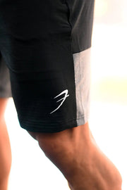 Box Shorts Black with Grey by Fuaark Nz