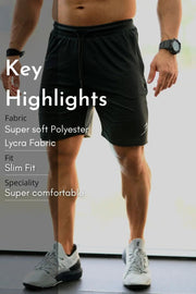 Box Shorts Black with Grey by Fuaark Nz