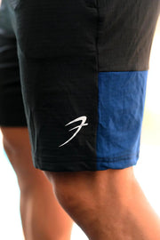 Box Shorts Black with Blue by Fuaark Nz