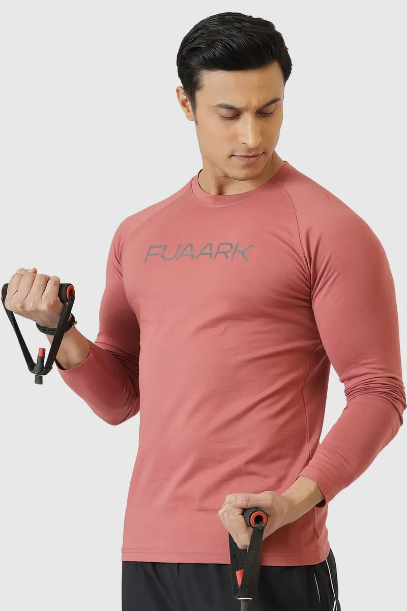 Chase Full Sleeves T-shirt Cranberry by Fuaark Nz