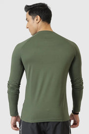 Chase Full Sleeves T-shirt Olive by Fuaark Nz
