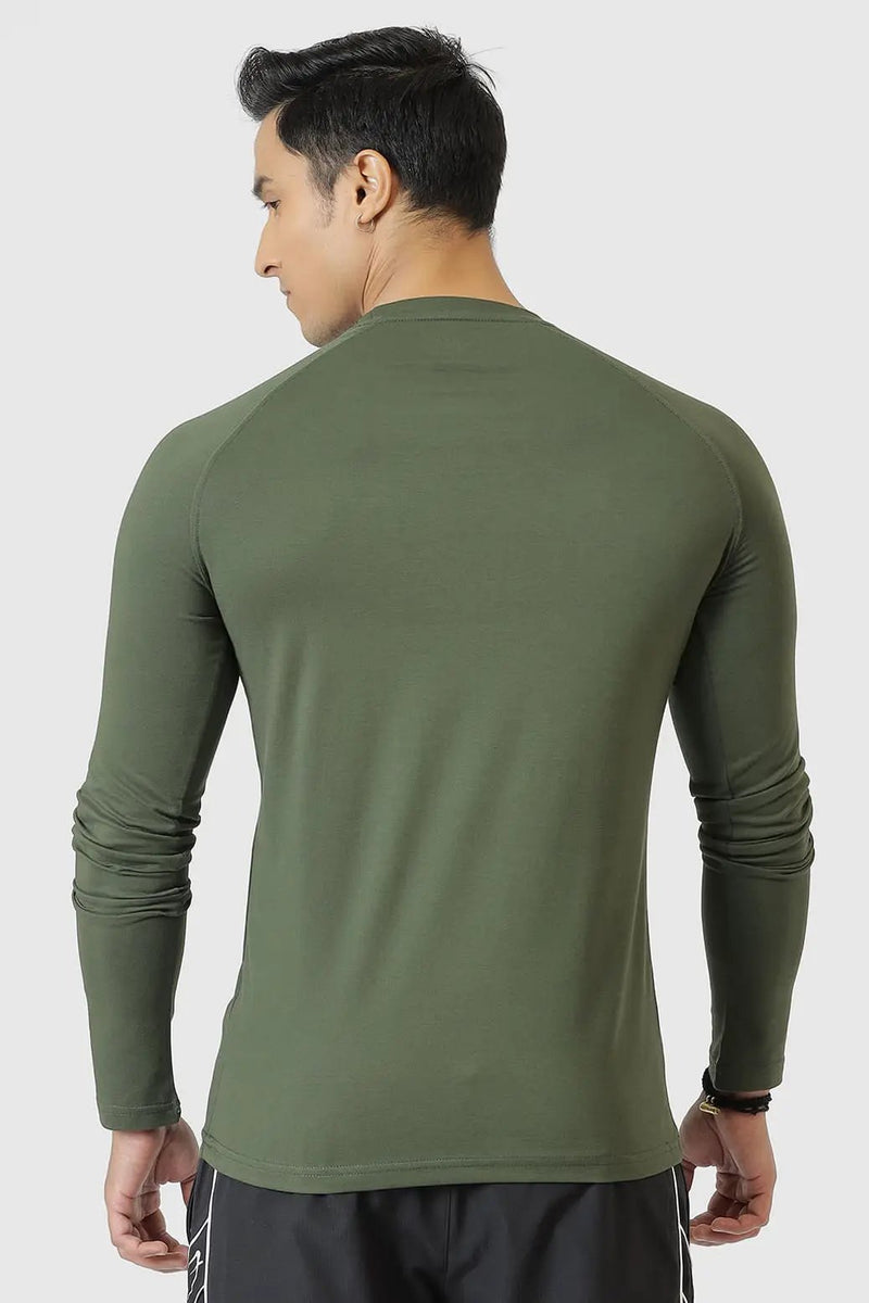 Chase Full Sleeves T-shirt Olive by Fuaark Nz