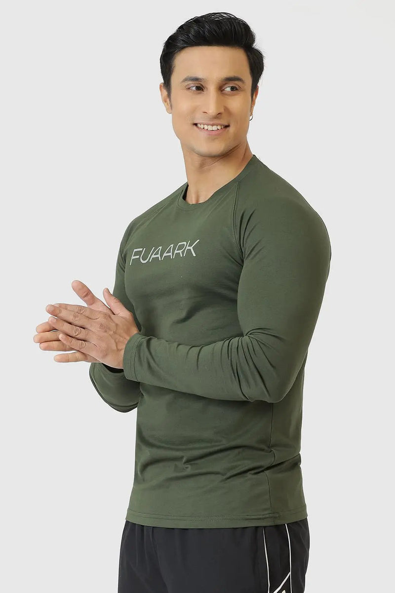 Chase Full Sleeves T-shirt Olive by Fuaark Nz