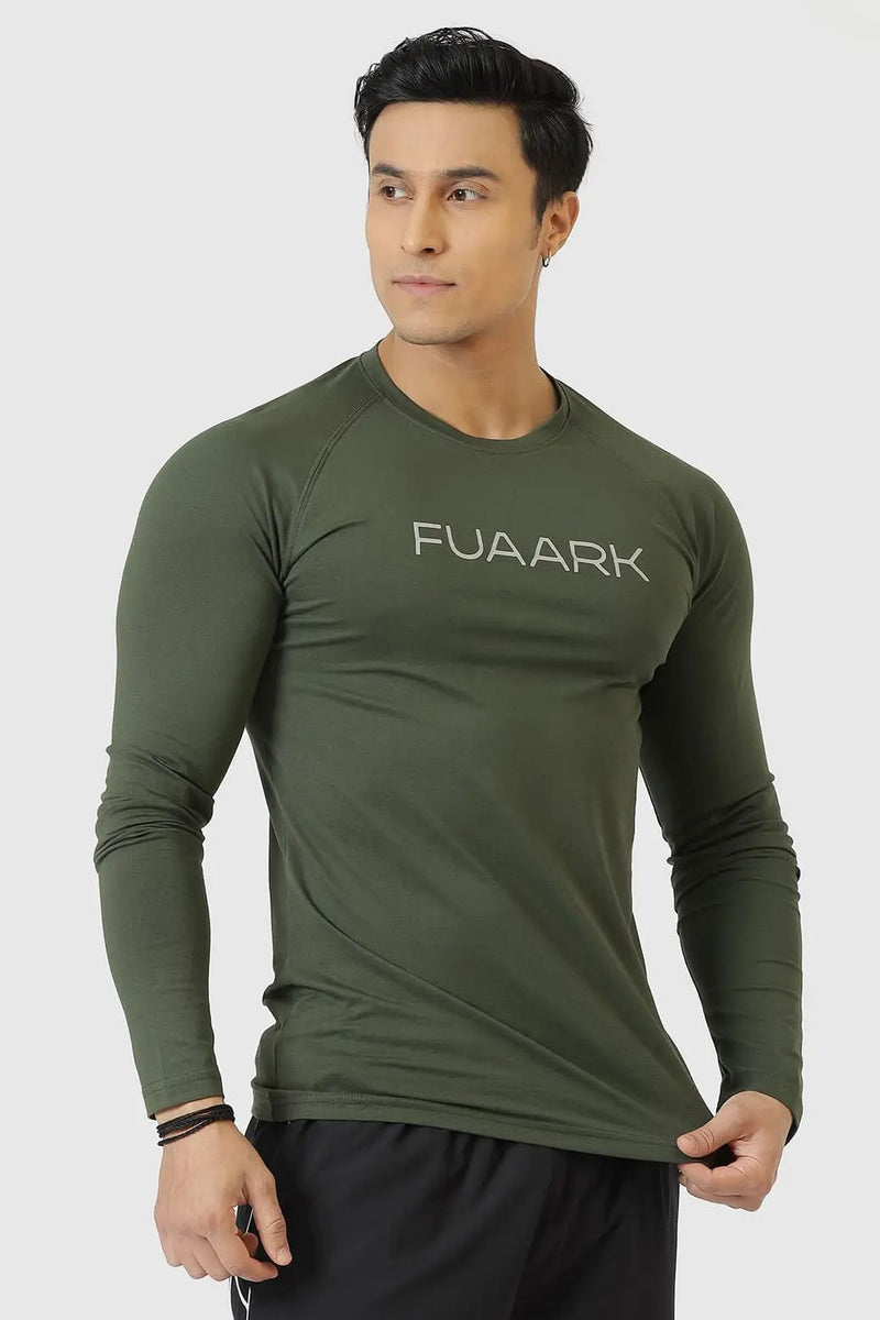 Chase Full Sleeves T-shirt Olive by Fuaark Nz