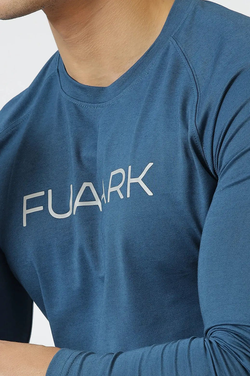 Chase Full Sleeves T-shirt Teal by Fuaark Nz