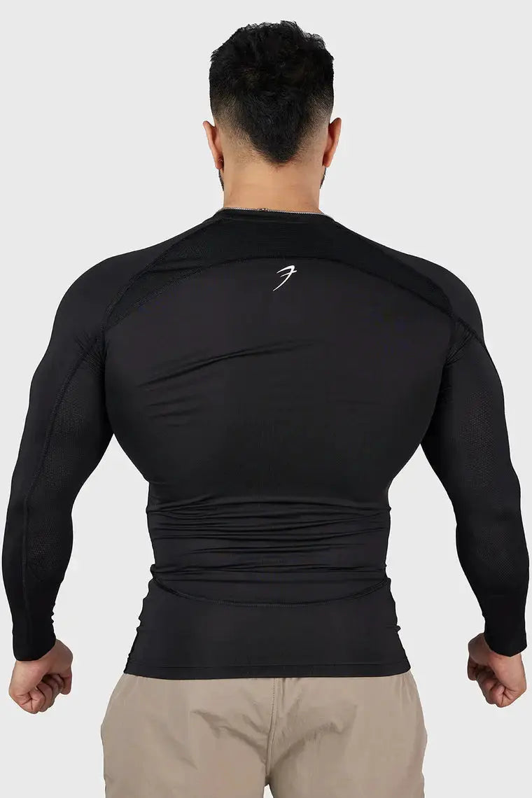 Compression 2.0 Full Sleeves T-shirt Black by Fuaark Nz