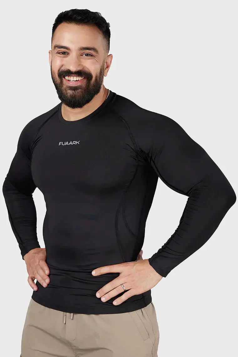 Compression 2.0 Full Sleeves T-shirt Black by Fuaark Nz