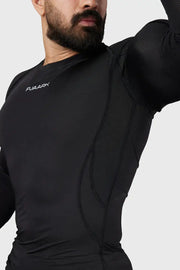 Compression 2.0 Full Sleeves T-shirt Black by Fuaark Nz