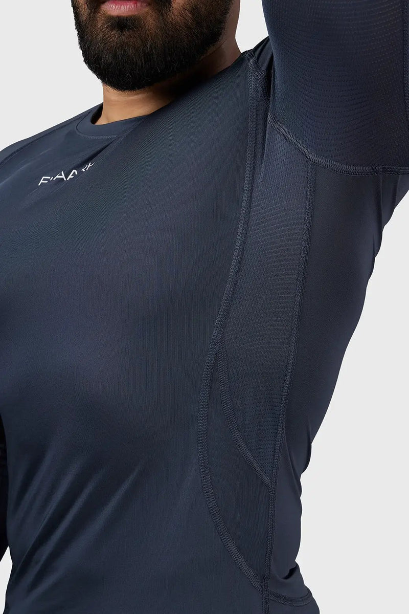 Compression 2.0 Full Sleeves T-shirt Grey by Fuaark Nz