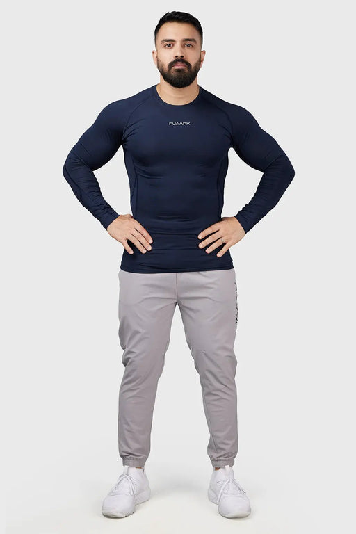 Compression 2.0 Full Sleeves T-shirt Navy by Fuaark Nz