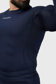 Compression 2.0 Full Sleeves T-shirt Navy by Fuaark Nz