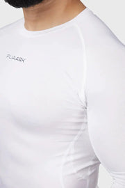 Compression 2.0 Full Sleeves T-shirt White by Fuaark Nz