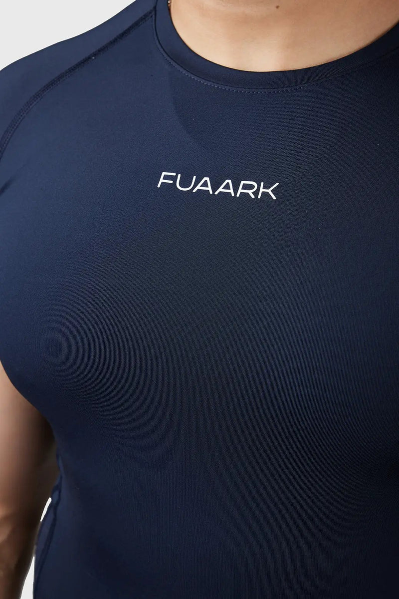 Compression 2.0 T-shirt Navy by Fuaark Nz