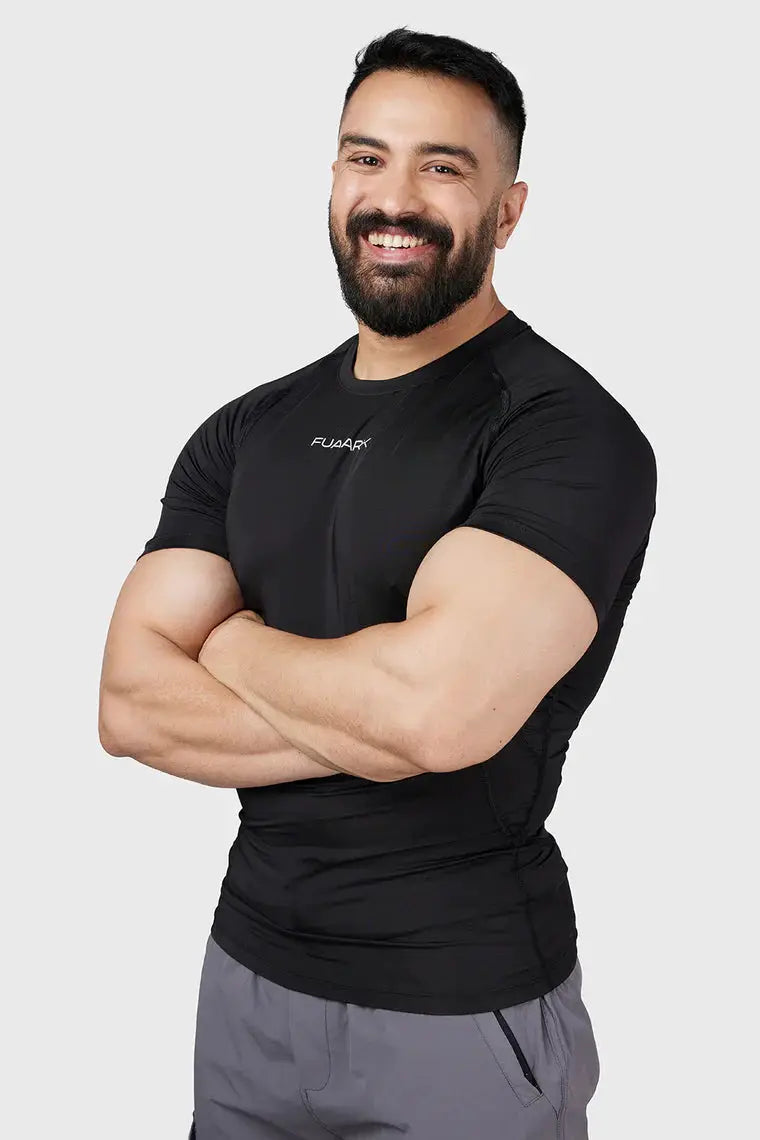 Compression 2.0 T-shirt Black by Fuaark Nz