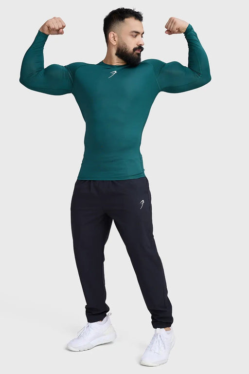 Compression Fullsleeves T-shirt Emerald Green by Fuaark Nz