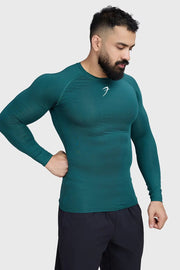 Compression Fullsleeves T-shirt Emerald Green by Fuaark Nz