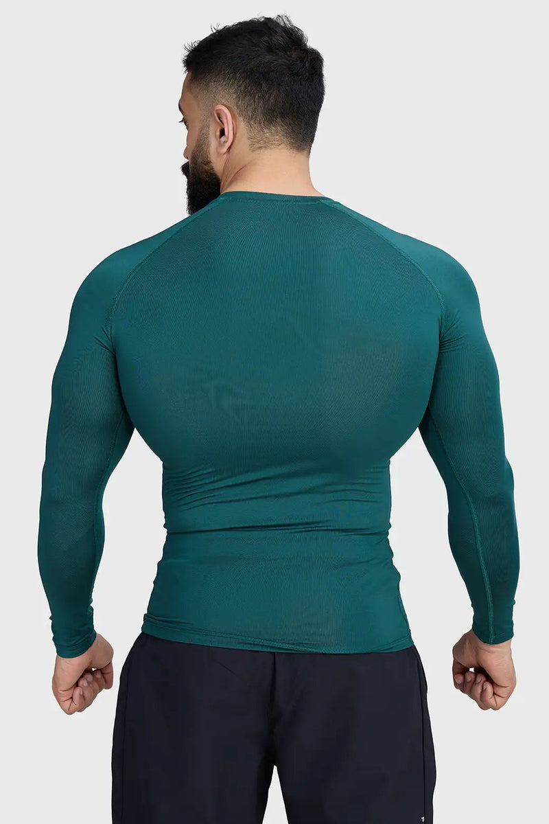 Compression Fullsleeves T-shirt Emerald Green by Fuaark Nz