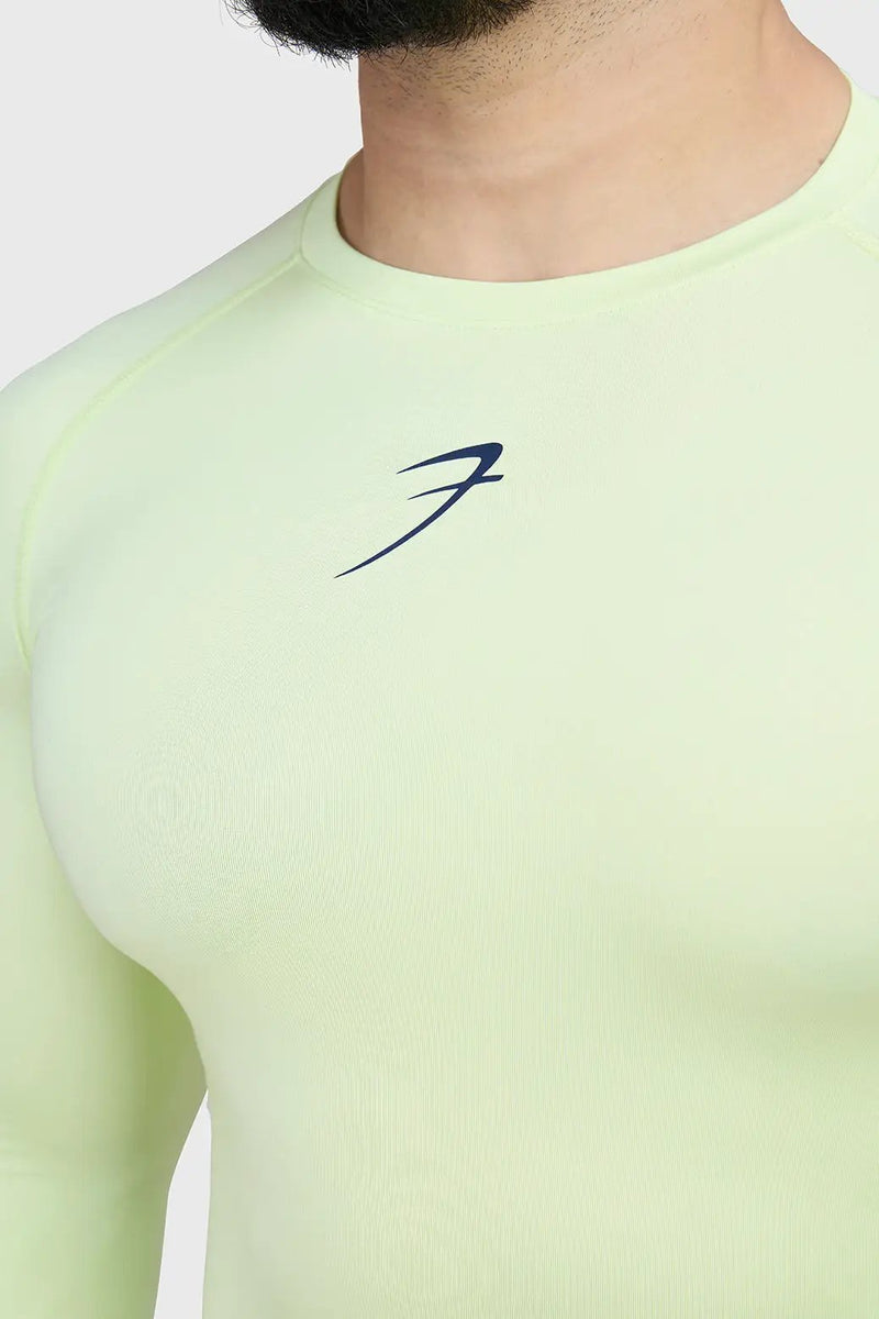 Compression Fullsleeves T-shirt Lime by Fuaark Nz