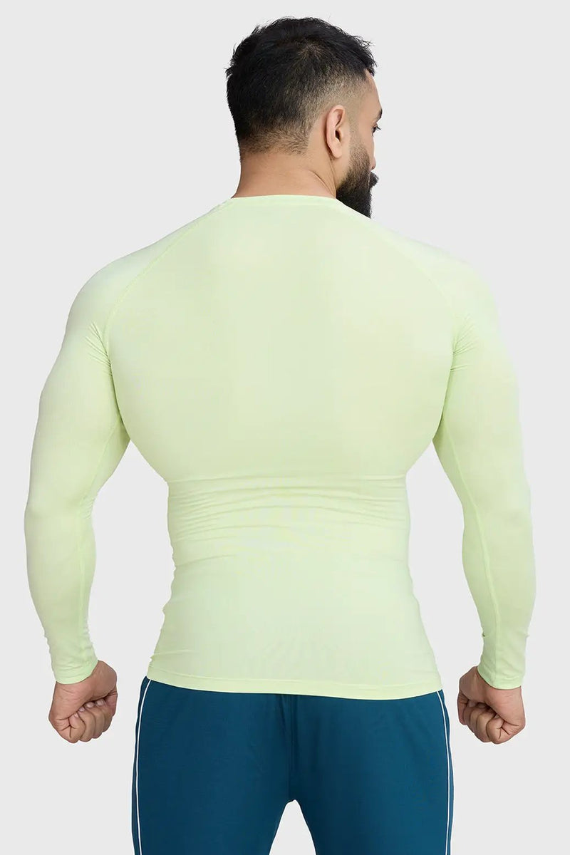 Compression Fullsleeves T-shirt Lime by Fuaark Nz