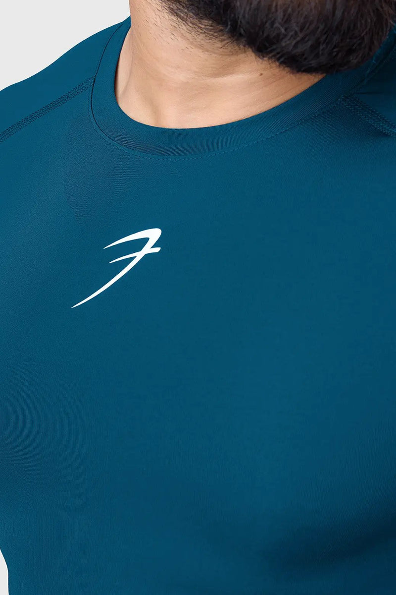 Compression Fullsleeves T-shirt Teal by Fuaark Nz