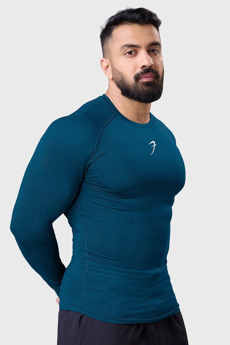 Compression Fullsleeves T-shirt Teal by Fuaark Nz