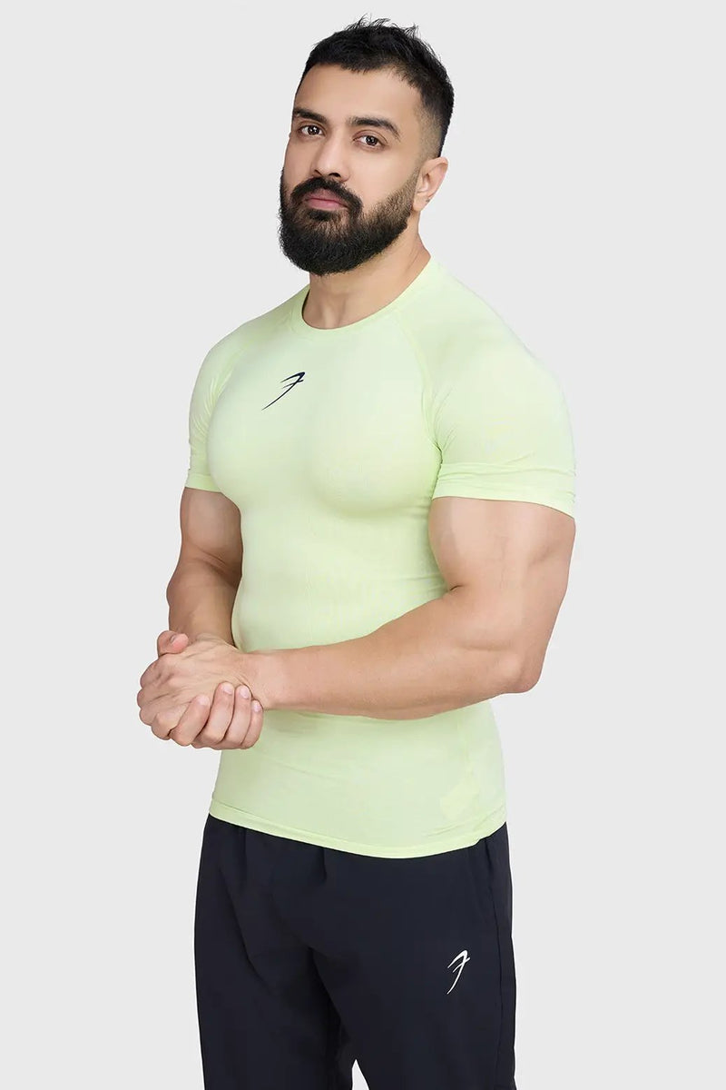 Compression T-shirt Lime by Fuaark Nz