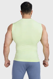 Compression Sleeveless Tank Lime by Fuaark Nz