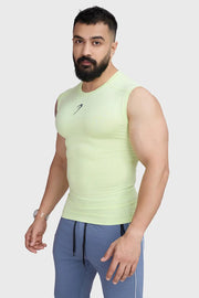 Compression Sleeveless Tank Lime by Fuaark Nz