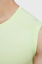 Compression Sleeveless Tank Lime by Fuaark Nz