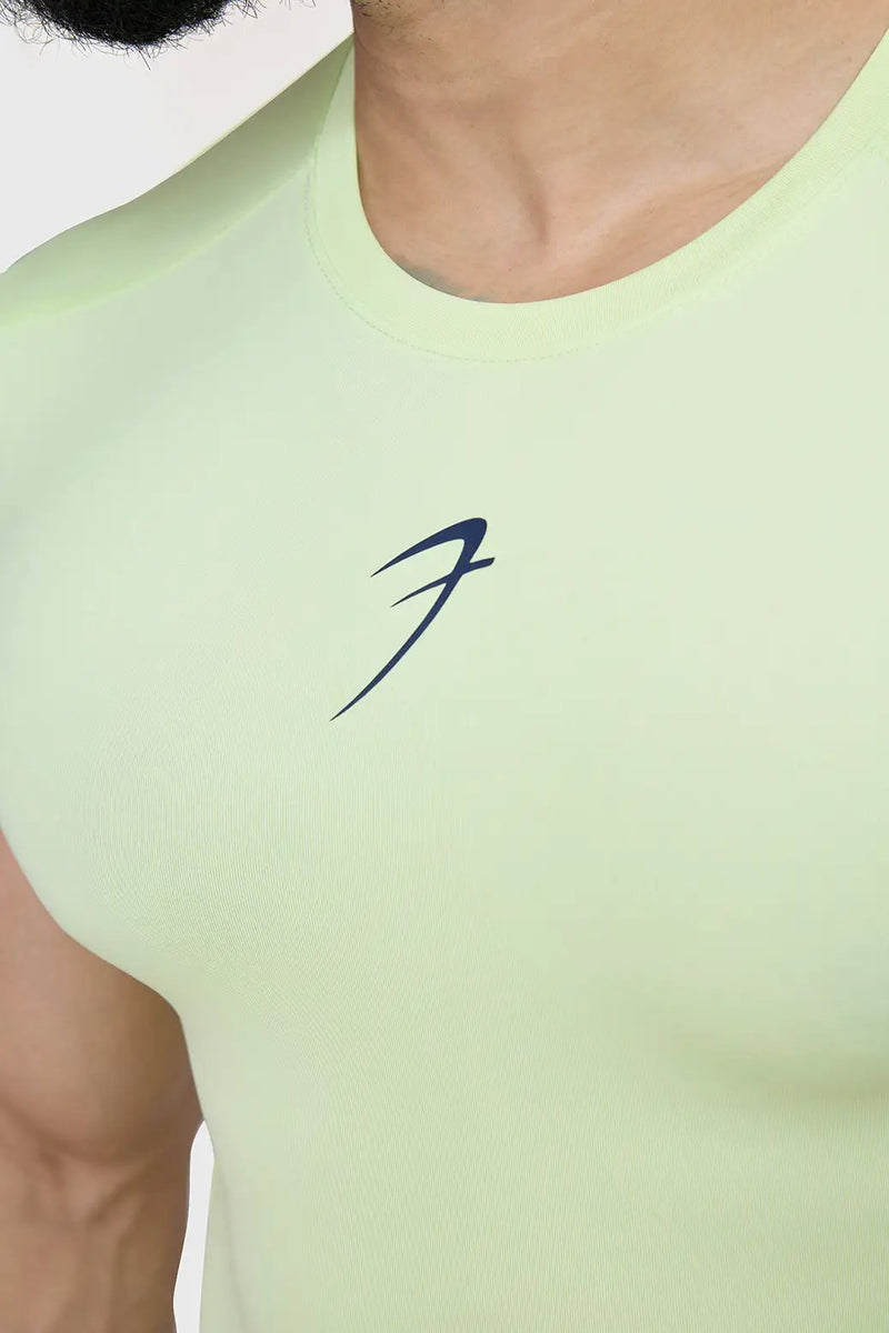 Compression Sleeveless Tank Lime by Fuaark Nz