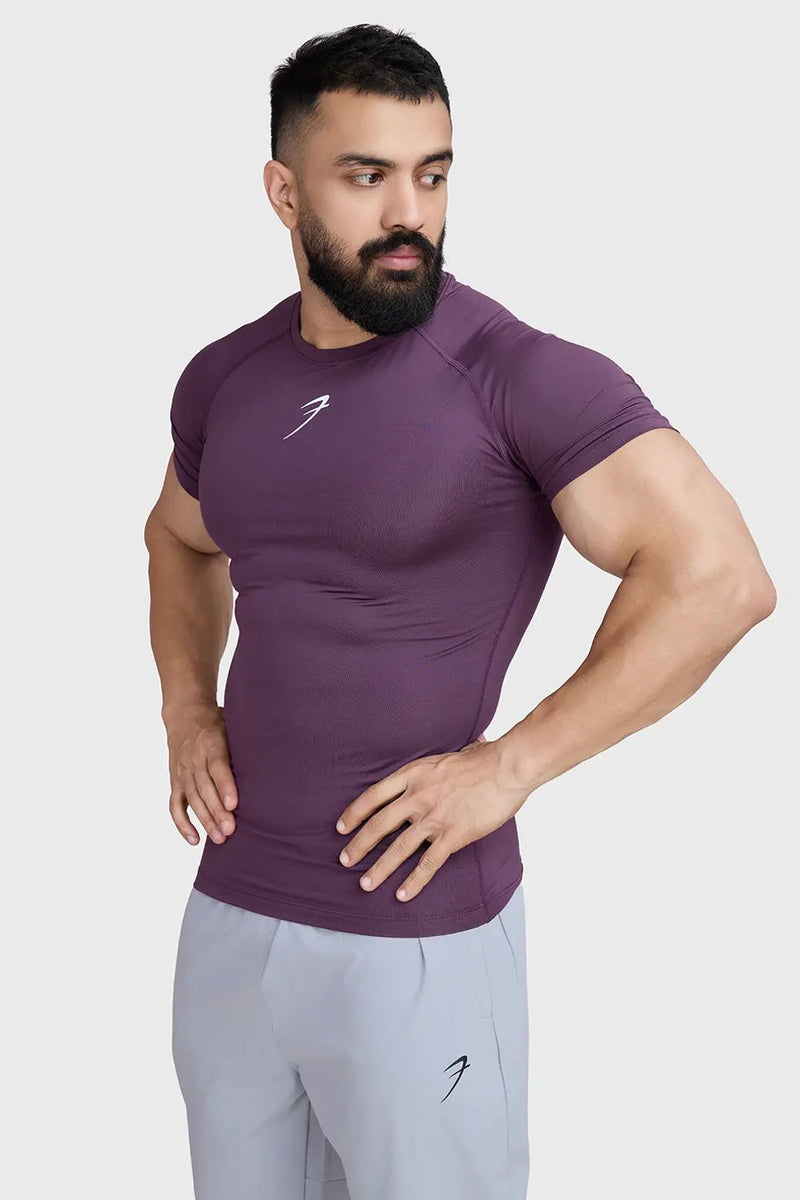 Compression T-shirt Plum by Fuaark Nz