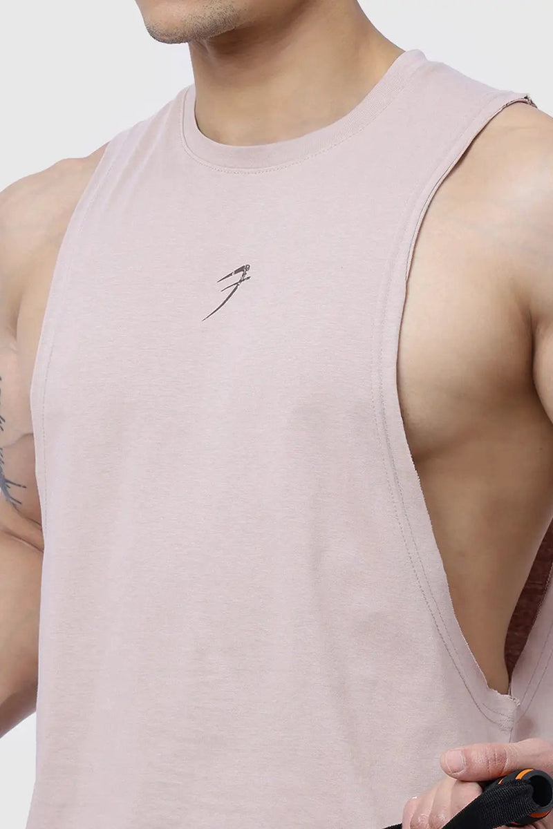 Drift Deep Arm Tank Beige by Fuaark Nz