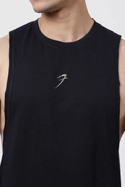 Drift Deep Arm Tank Black by Fuaark Nz