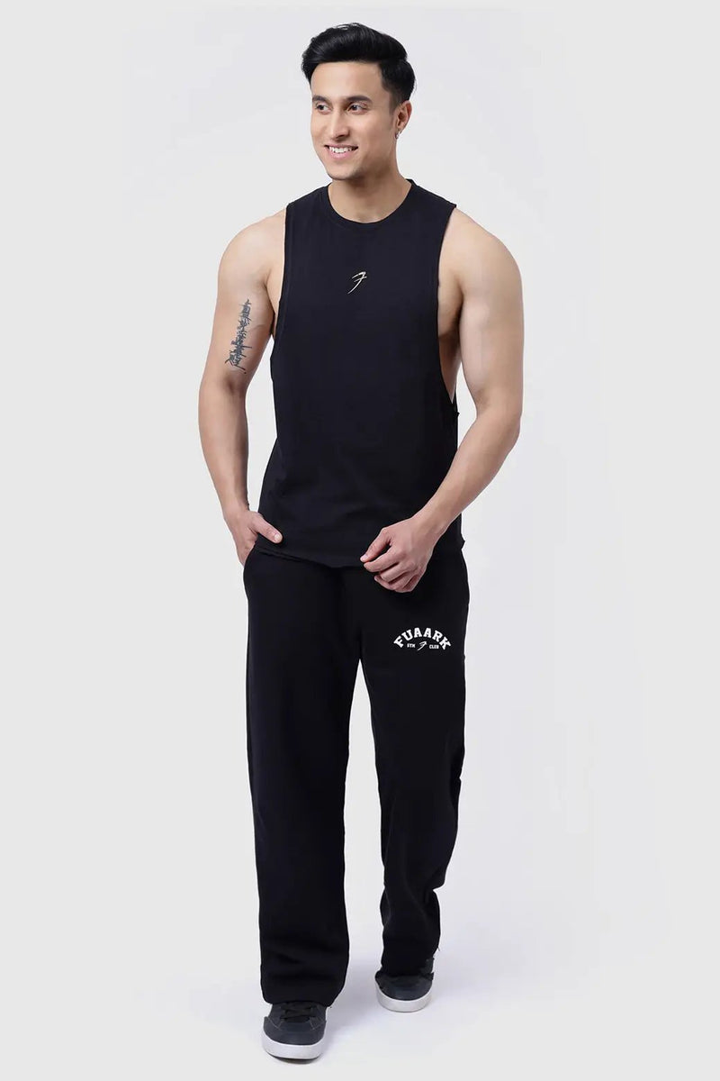 Drift Deep Arm Tank Black by Fuaark Nz