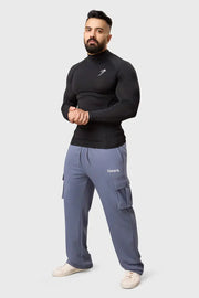 High Neck Compression Full Sleeves T-shirt Black by Fuaark Nz