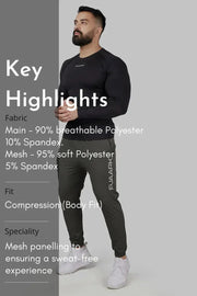 Compression 2.0 Full Sleeves T-shirt Black by Fuaark Nz