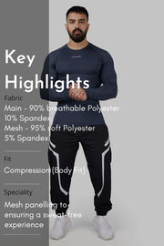 Compression 2.0 Full Sleeves T-shirt Grey by Fuaark Nz