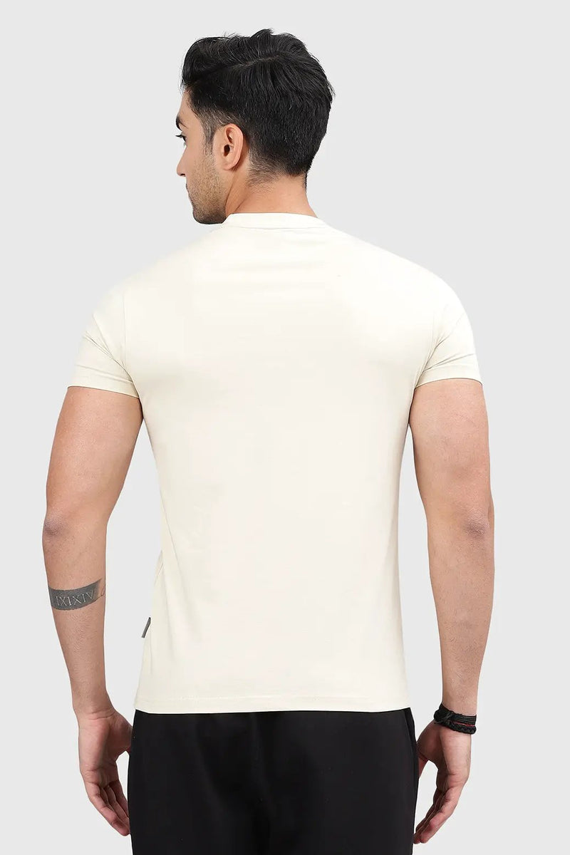 Legacy Crew Neck T-shirt Beige by Fuaark Nz