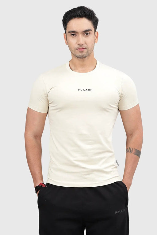 Legacy Crew Neck T-shirt Beige by Fuaark Nz