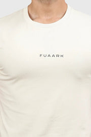 Legacy Crew Neck T-shirt Beige by Fuaark Nz