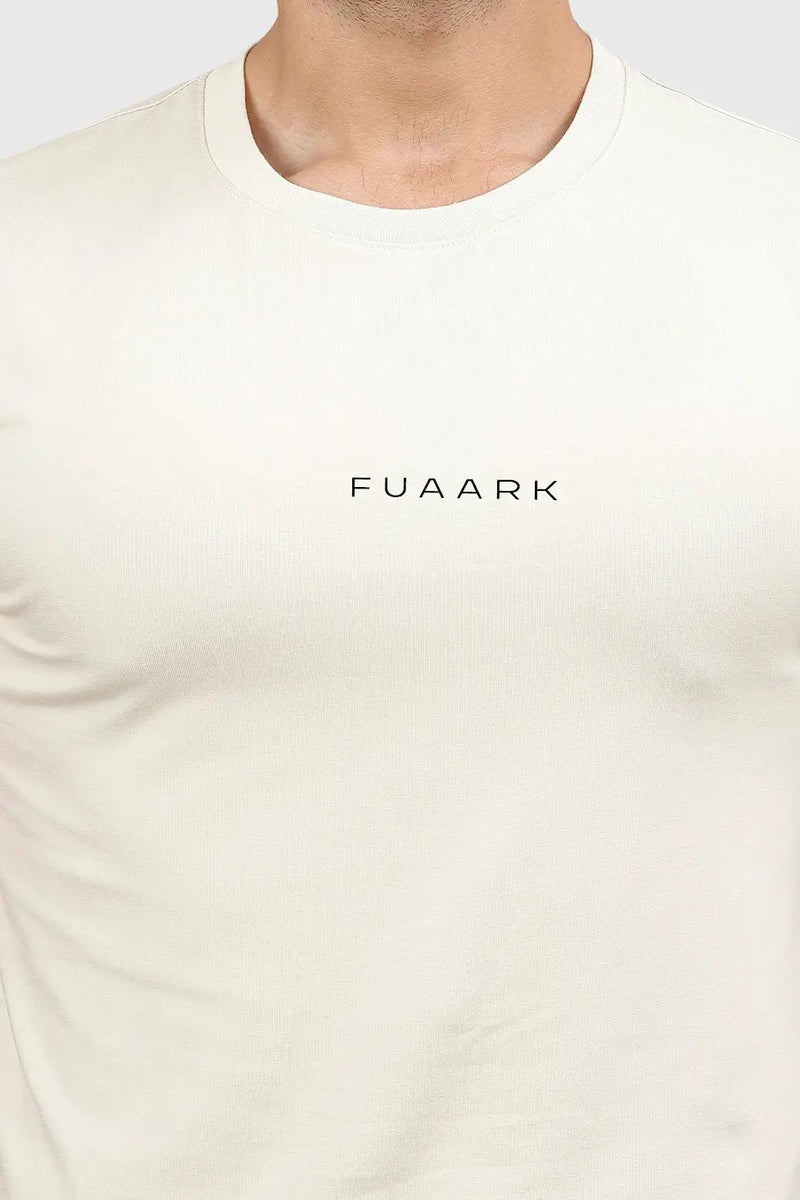 Legacy Crew Neck T-shirt Beige by Fuaark Nz