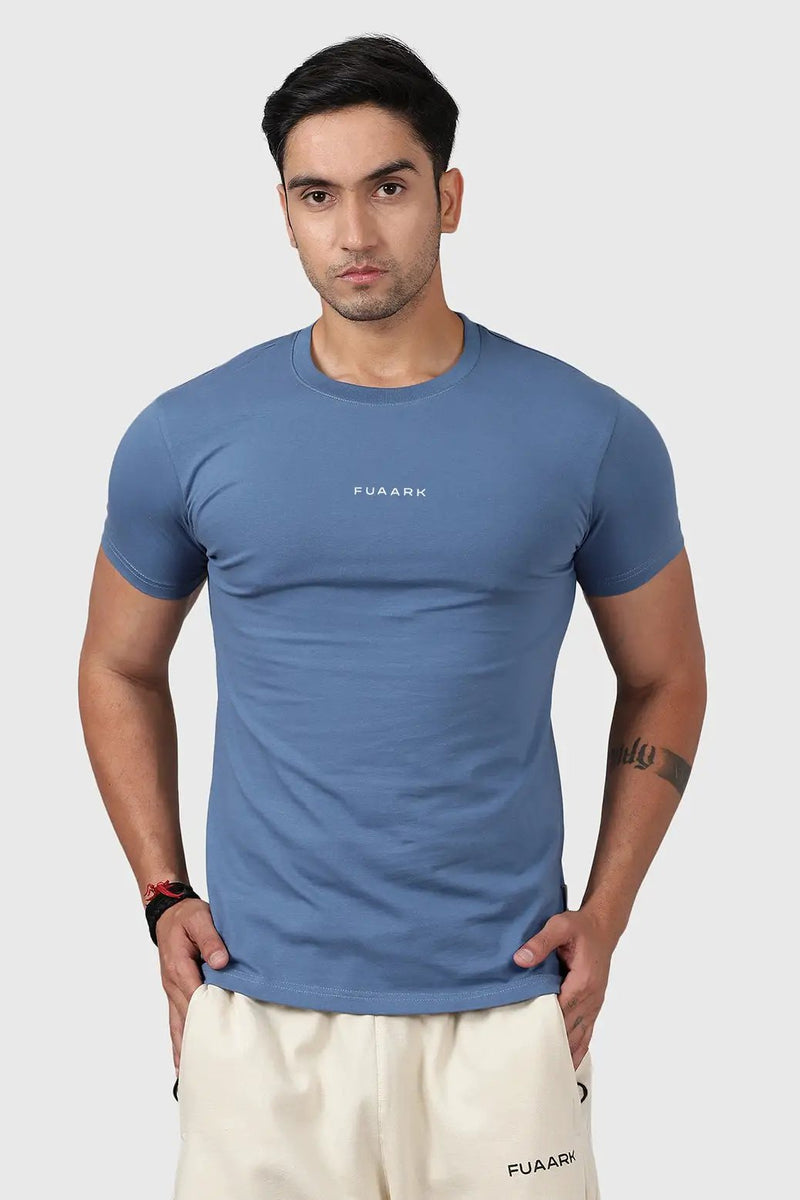 Legacy Crew Neck T-shirt Dusk Blue by Fuaark Nz