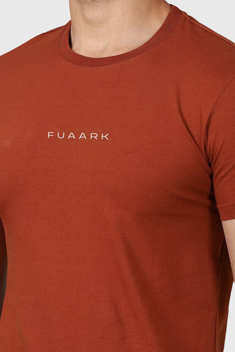 Legacy Crew Neck T-shirt Salsa Brown by Fuaark Nz