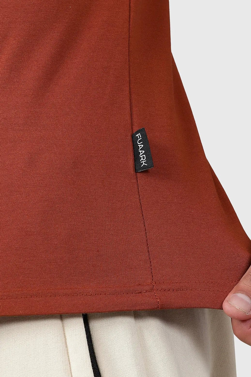 Legacy Crew Neck T-shirt Salsa Brown by Fuaark Nz