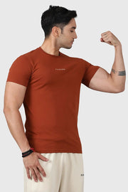 Legacy Crew Neck T-shirt Salsa Brown by Fuaark Nz
