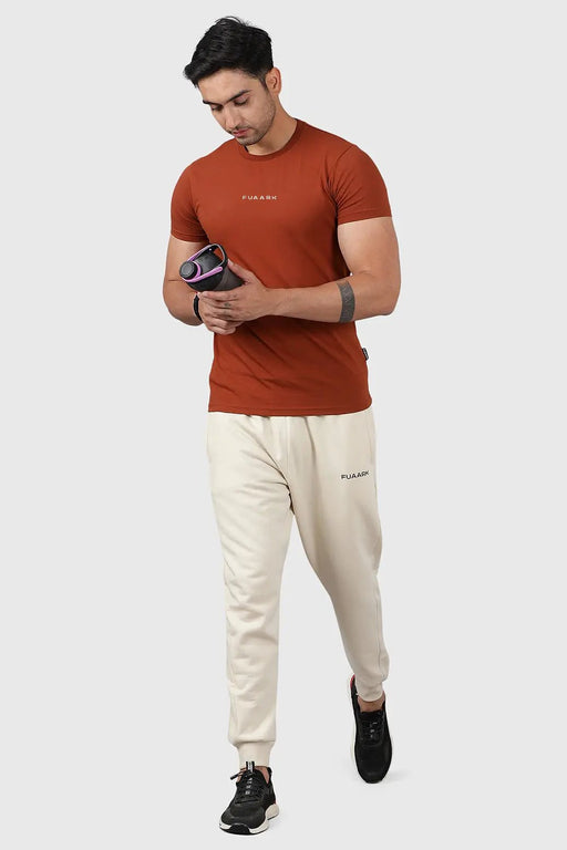 Legacy Crew Neck T-shirt Salsa Brown by Fuaark Nz