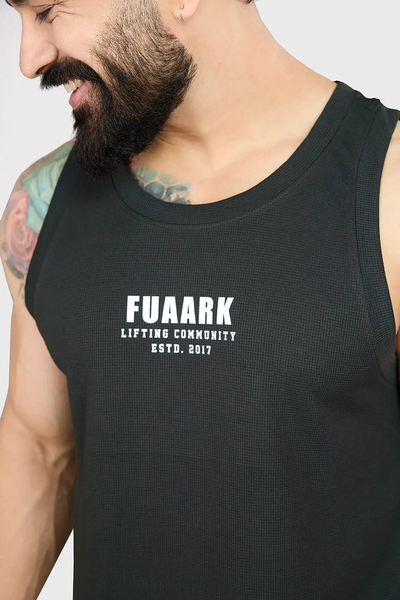 Drip Oversized Tank Olive by Fuaark Nz