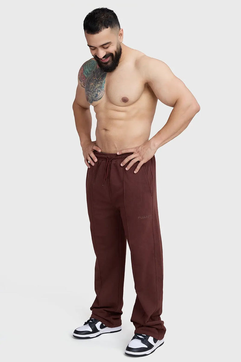 Pinnacle Straight Pants Brown by Fuaark Nz