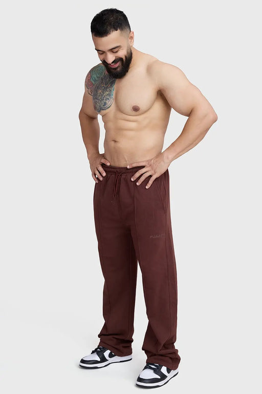 Pinnacle Straight Pants Brown by Fuaark Nz